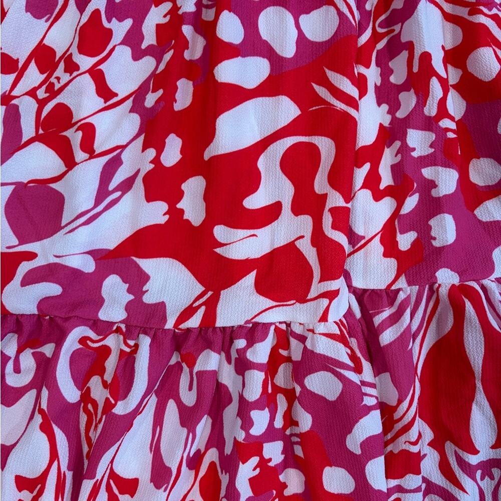 Alcatraz Swimwear Floral Strapless Maxi Dress / Skirt Smocked Tiered Beach Cover - Picture 7 of 7